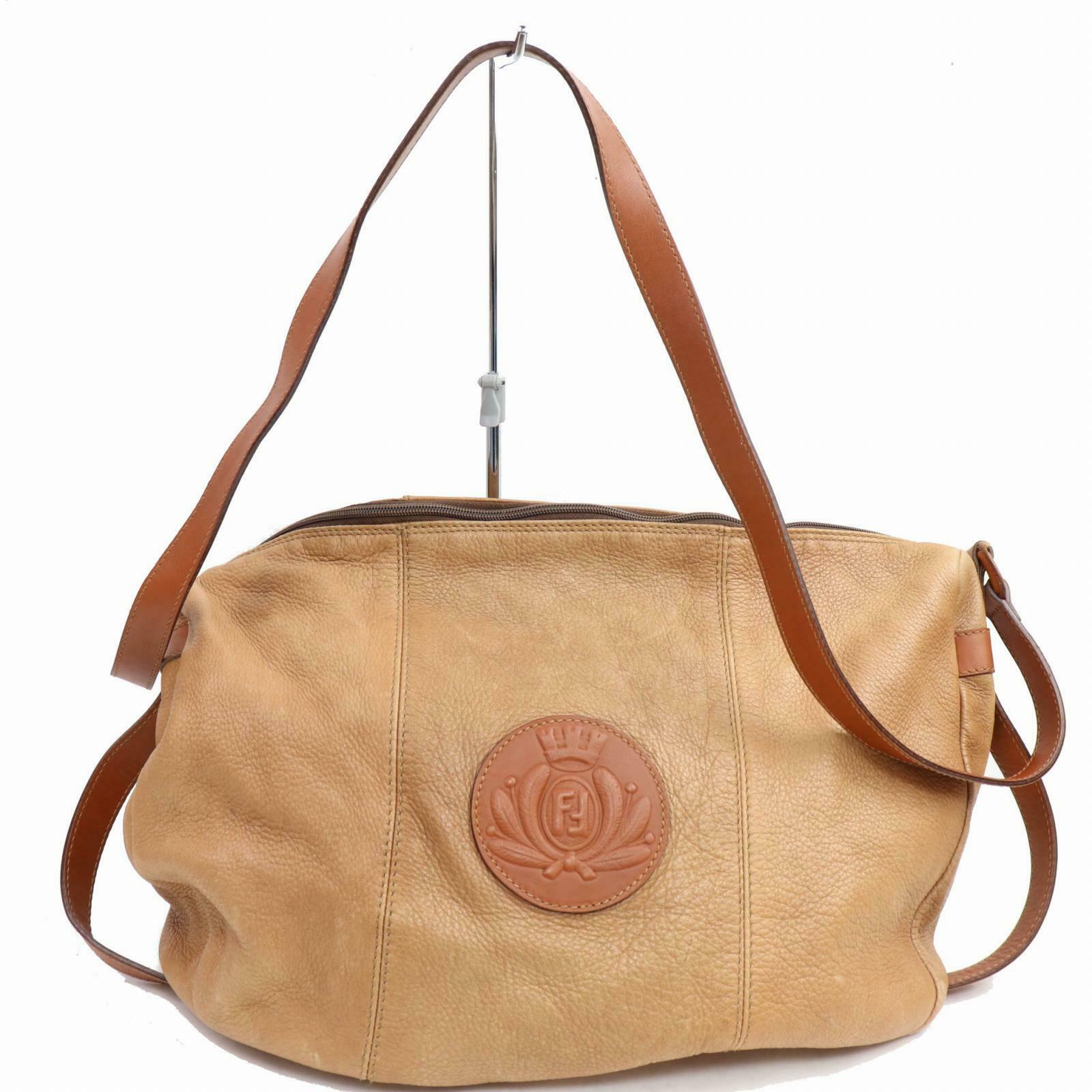 Indistinguishable  Fendi Shoulder Bag Brown Leather (SHC1-14295)