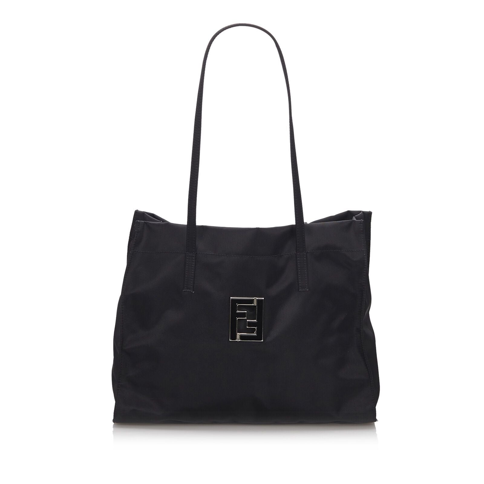 Fendi Black Nylon Fabric Tote Bag Italy