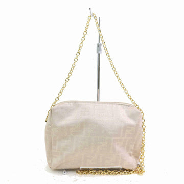 Indistinguishable  Fendi Shoulder Bag Beige Canvas (SHC1-14775)