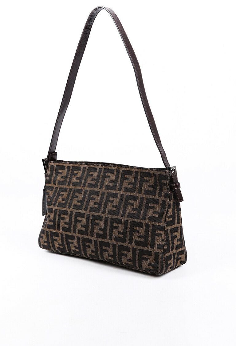 Fendi Shoulder Bag Zucca Brown FF Canvas
