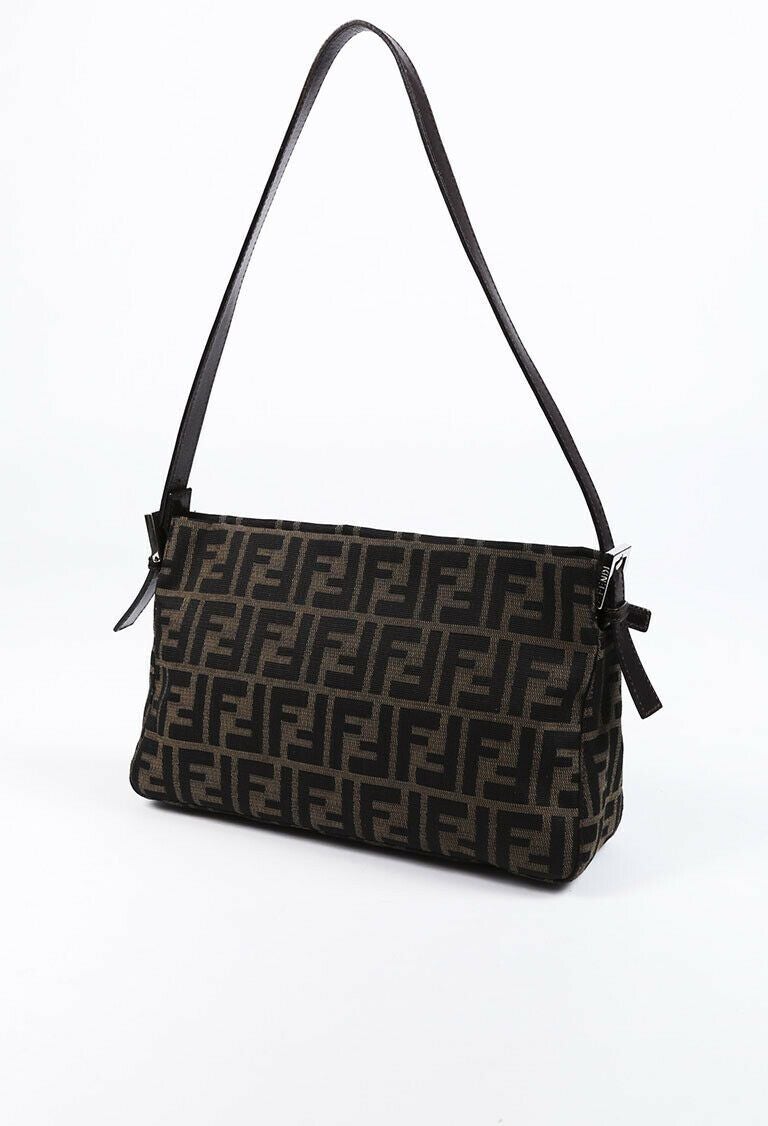 Fendi Zucca Canvas Shoulder Bag