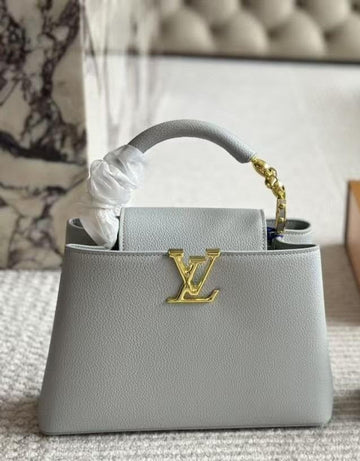 LV Capucines BB Taurillon GREY For Womtlm, Womtlm’s Bags, Shoulder And Crossbody Bags 10.6in/27cm LV