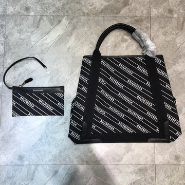 Baltlm Navy Medium Cabas Tote Bag In Black, For Womtlm,  Bags 14.1in/36cm