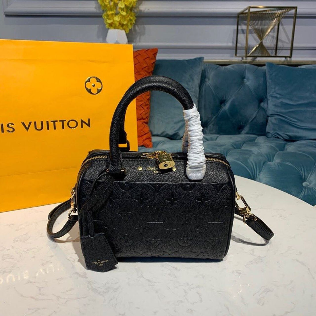 LV Speedy Bandouliere 20 Monogram Empreinte Black For Womtlm,  Shoulder And Crossbody Bags 7.8in/20cm LV M42394