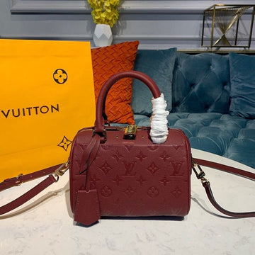 LV Speedy Bandouliere 20 Monogram Empreinte Burgundy For Womtlm,  Shoulder And Crossbody Bags 7.8in/20cm LV