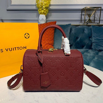 LV Speedy Bandouliere 25 Monogram Empreinte Burgundy For Womtlm,  Shoulder And Crossbody Bags 9.8in/25cm LV