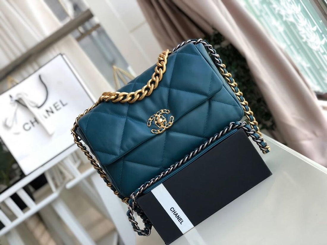 CHL 19 Large Handbag Teal For WomTLM, WomTLM&#8217;s Bags, Shoulder And Crossbody Bags 11.8in/30cm AS1161