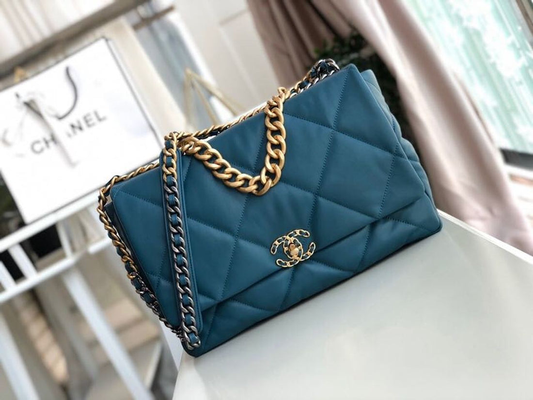 CHL 19 Maxi Handbag Teal For WomTLM, WomTLM&#8217;s Bags, Shoulder And Crossbody Bags 14in/36cm AS1162