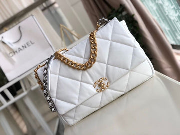 CHL 19 Maxi HandBag White For WomTLM, WomTLM&#8217;s Bags, Shoulder And Crossbody Bags 14in/36cm AS1162
