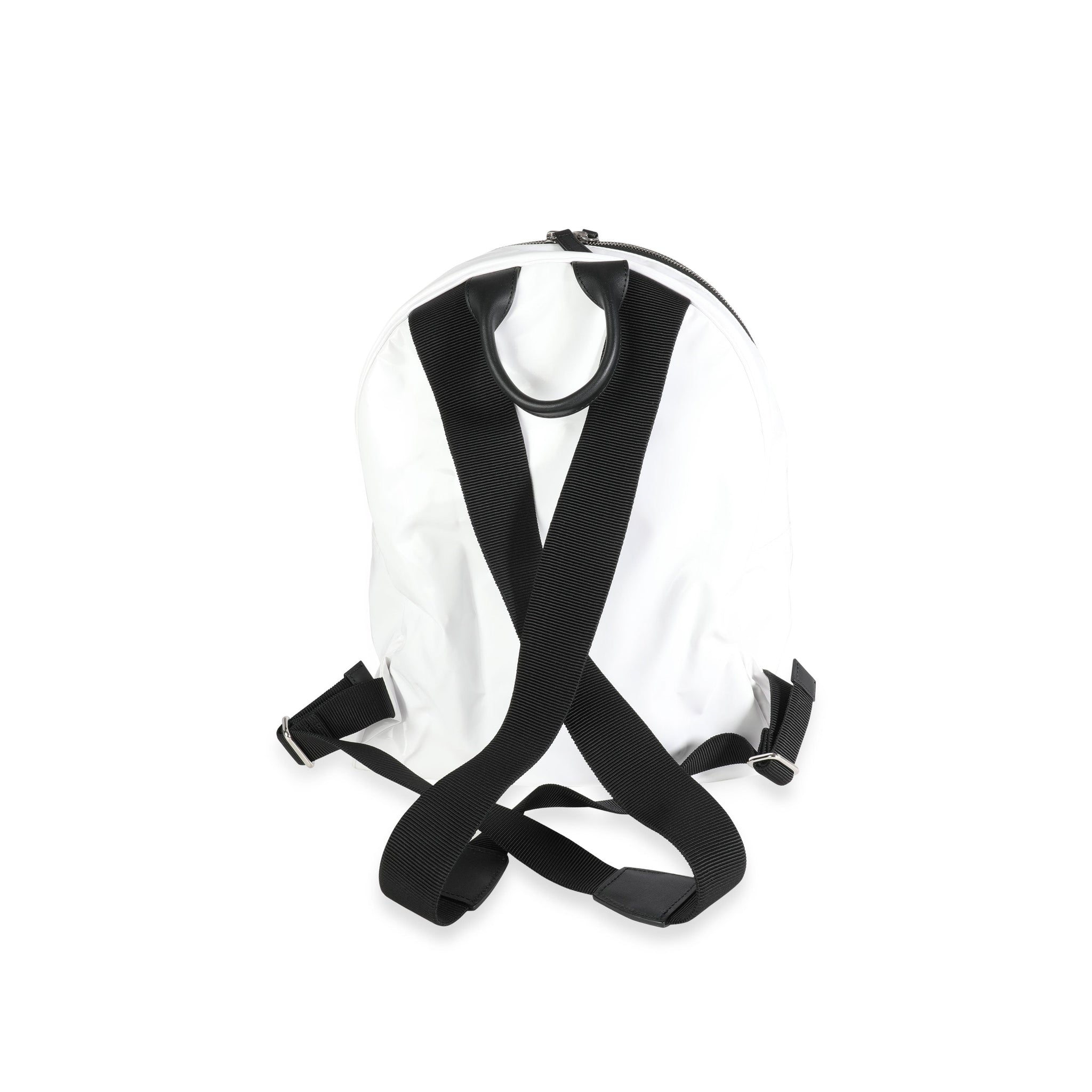 CHANEL White Vinyl La Pausa Backpack