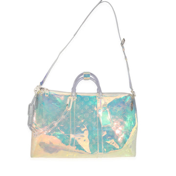 LOUIS VUITTON x Virgil Abloh Monogram PVC Prism Keepall Bandouliere 50