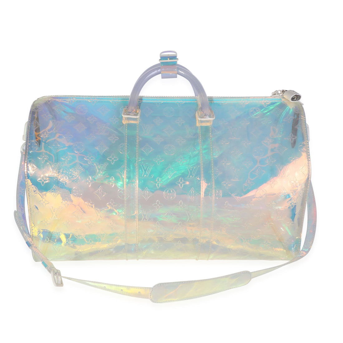 LOUIS VUITTON x Virgil Abloh Monogram PVC Prism Keepall Bandouliere 50