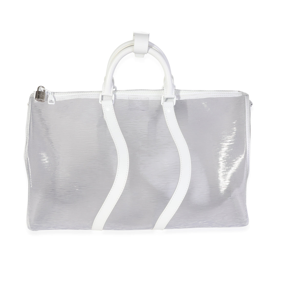 LOUIS VUITTON Clear Epi PVC Wavy Keepall Bandouliere 50