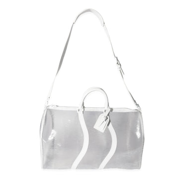 LOUIS VUITTON Clear Epi PVC Wavy Keepall Bandouliere 50