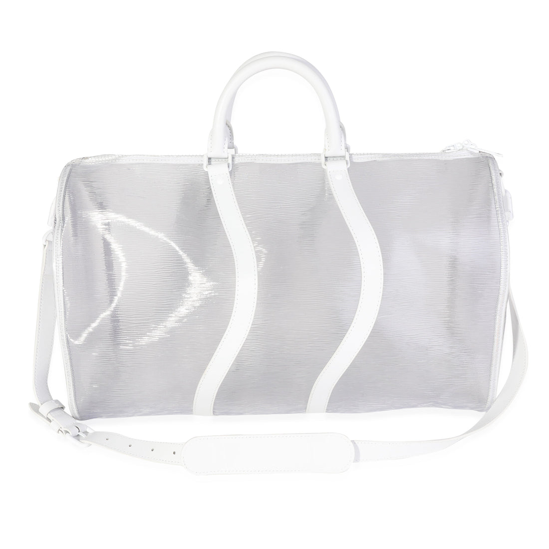 LOUIS VUITTON Clear Epi PVC Wavy Keepall Bandouliere 50