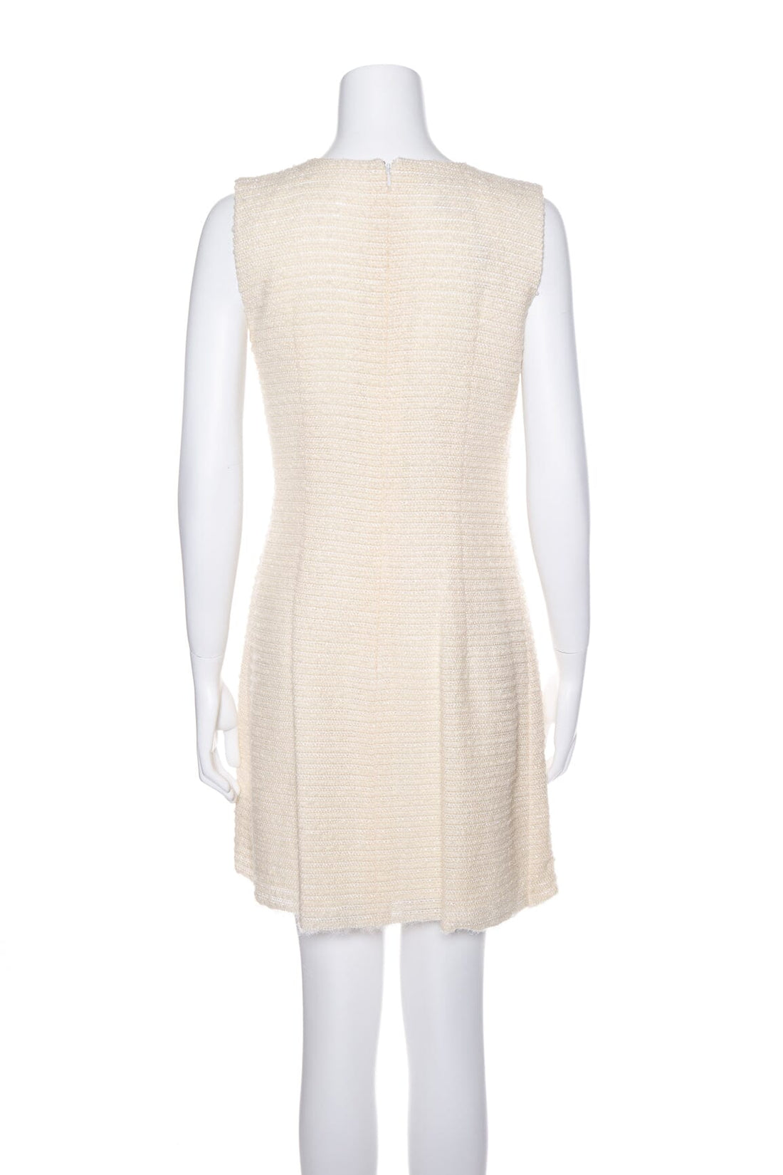 Oscar de la Renta Cream Tweed and Sequin Dress SZ 6