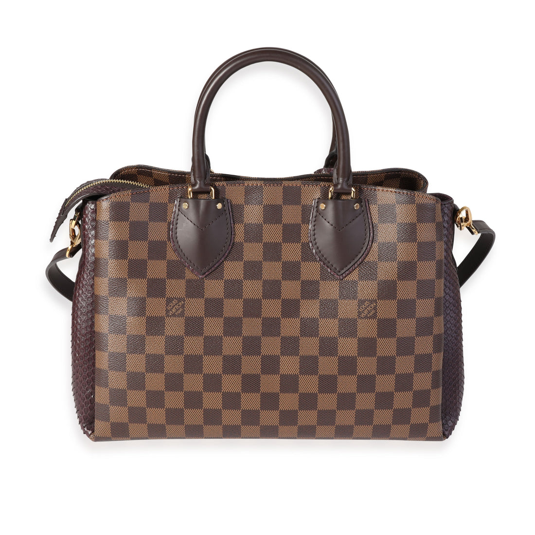 LOUIS VUITTON Damier Ebene & Purple Python Normandy Bag