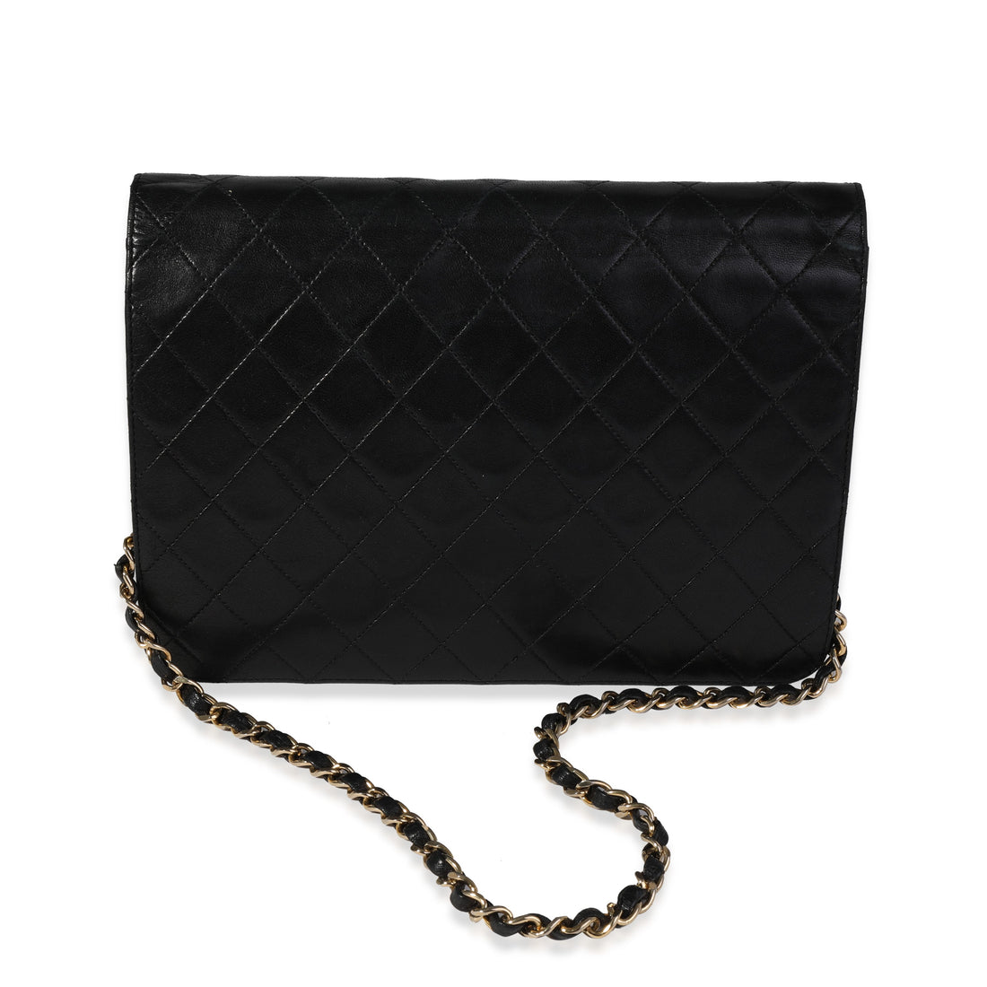Chanel Vintage Black Quilted Lambskin Single Flap Bag