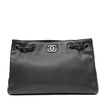 Chanel Slate Gray Tote w/ Gunmetal Hardware