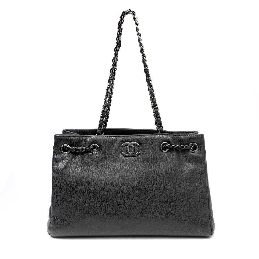 Chanel Slate Gray Tote w/ Gunmetal Hardware