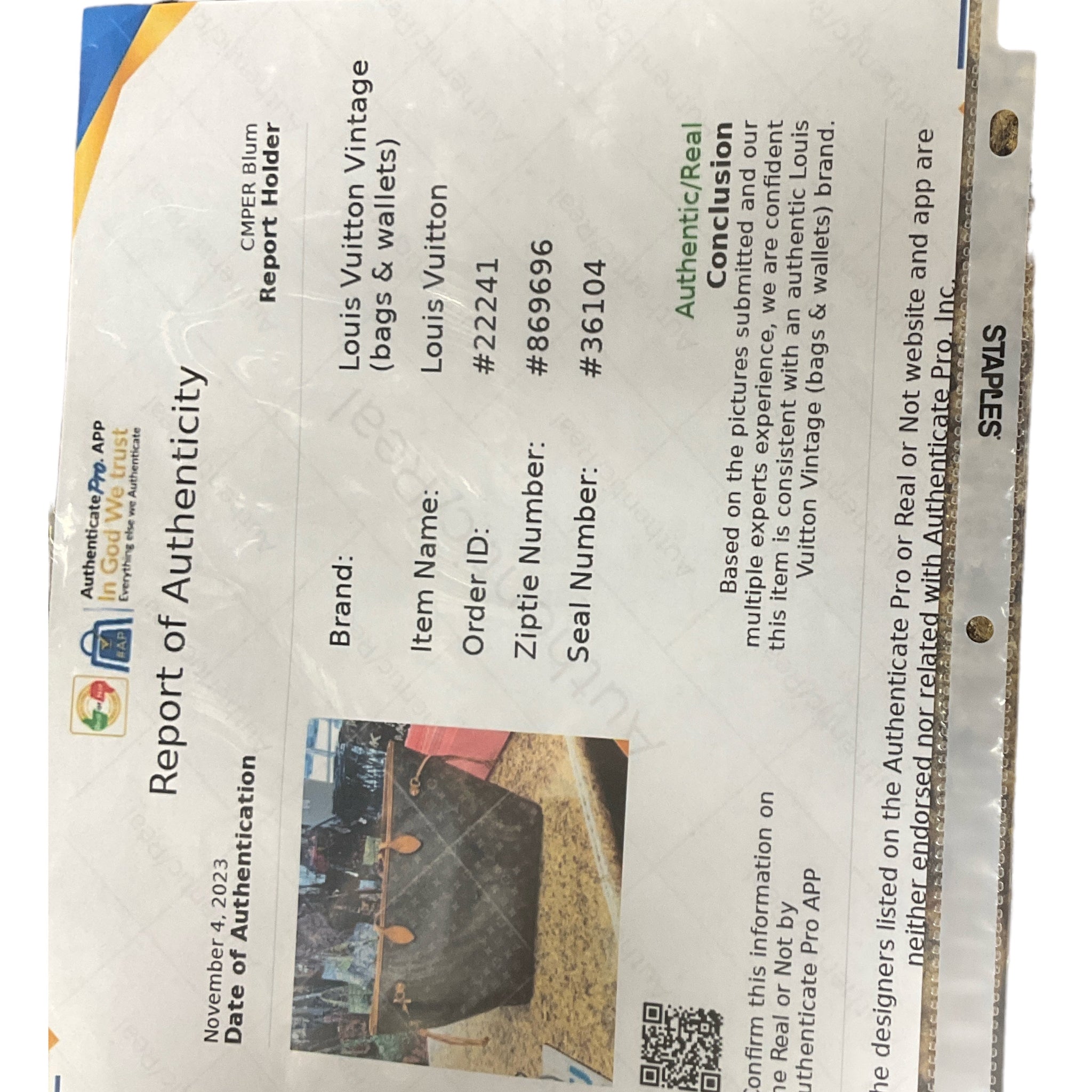 Tote Luxury Designer By Louis Vuitton Size: Large