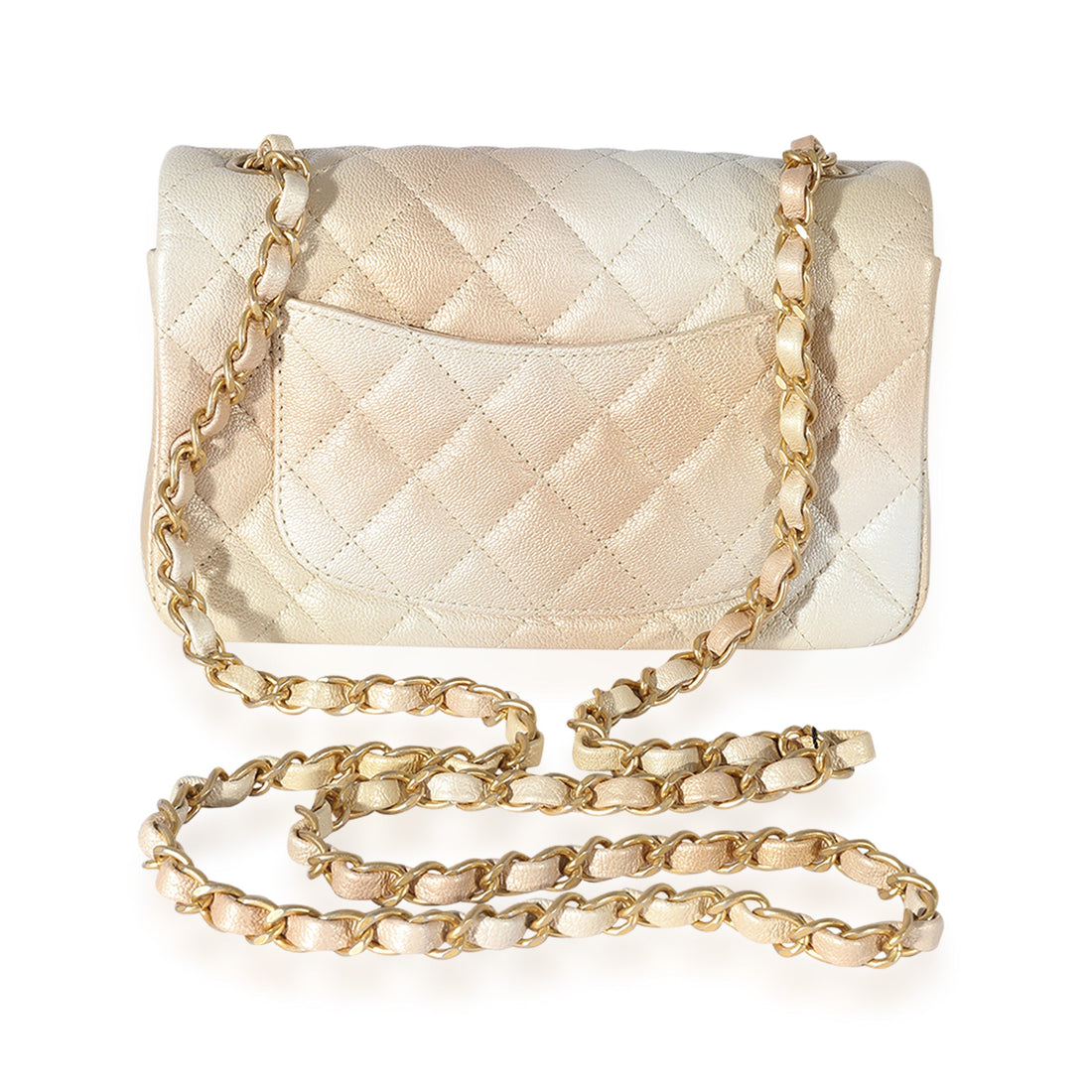 CHANEL 22C Metallic Ombre Quilted Lambskin Rectangular Mini Flap Bag
