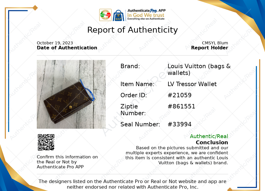 Wallet Luxury Designer By Louis Vuitton Size: Medium