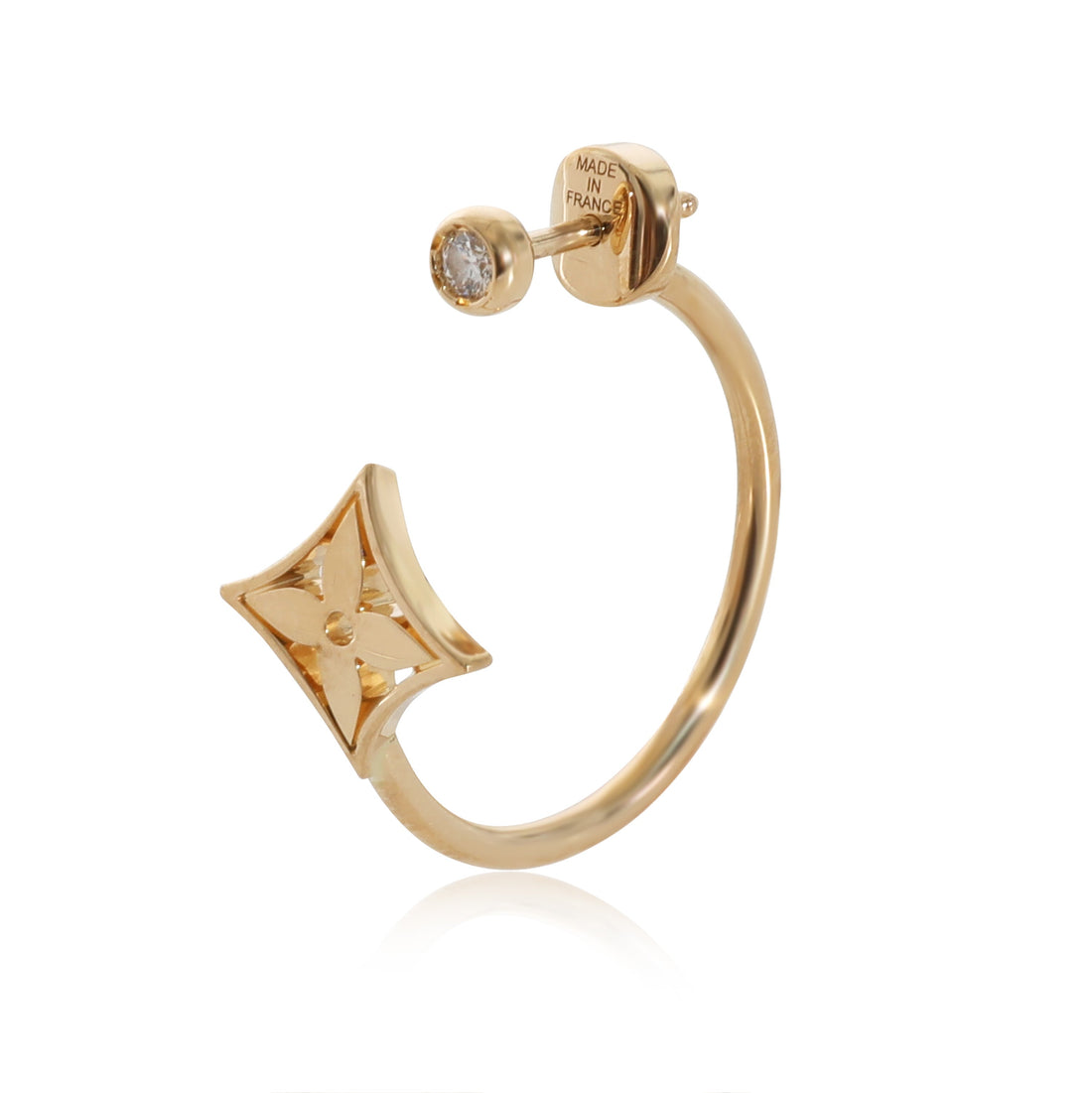 LOUIS VUITTON Idylle Blossom Diamond Earring in 18k Yellow Gold 0.04 CTW