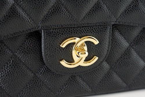 Chanel Bag Maxi Coveted Black Caviar Leather Gold Hardware
