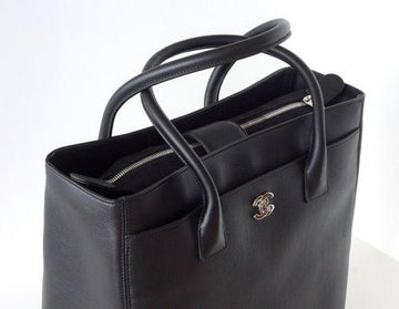 Chanel Bag Black Deerskin Tall Cerf Tote New