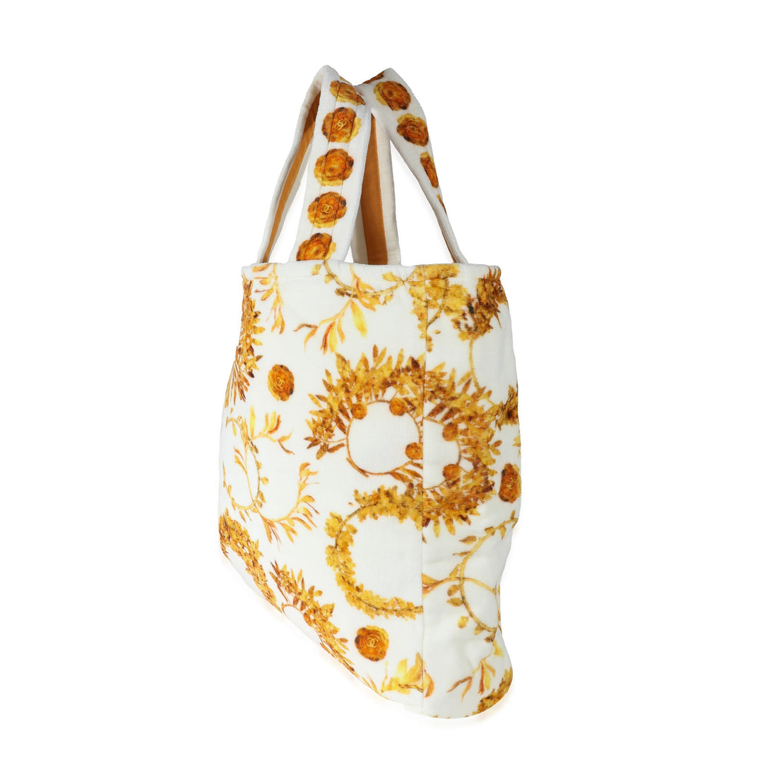 CHANEL White Terry Cloth Paris-Greece Beach Tote