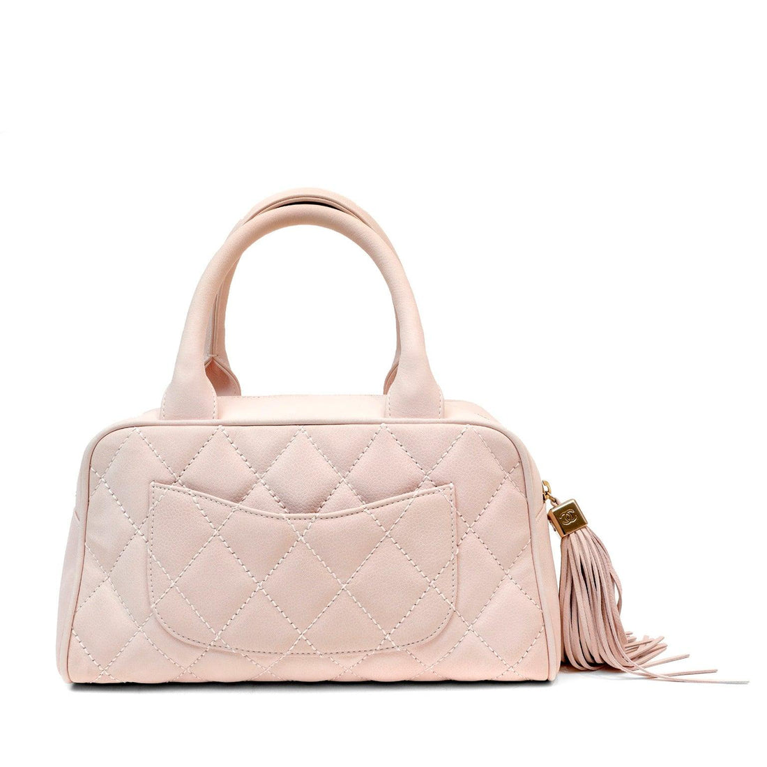 Chanel Light Pink Brushed Caviar Mini Tote with Tassel