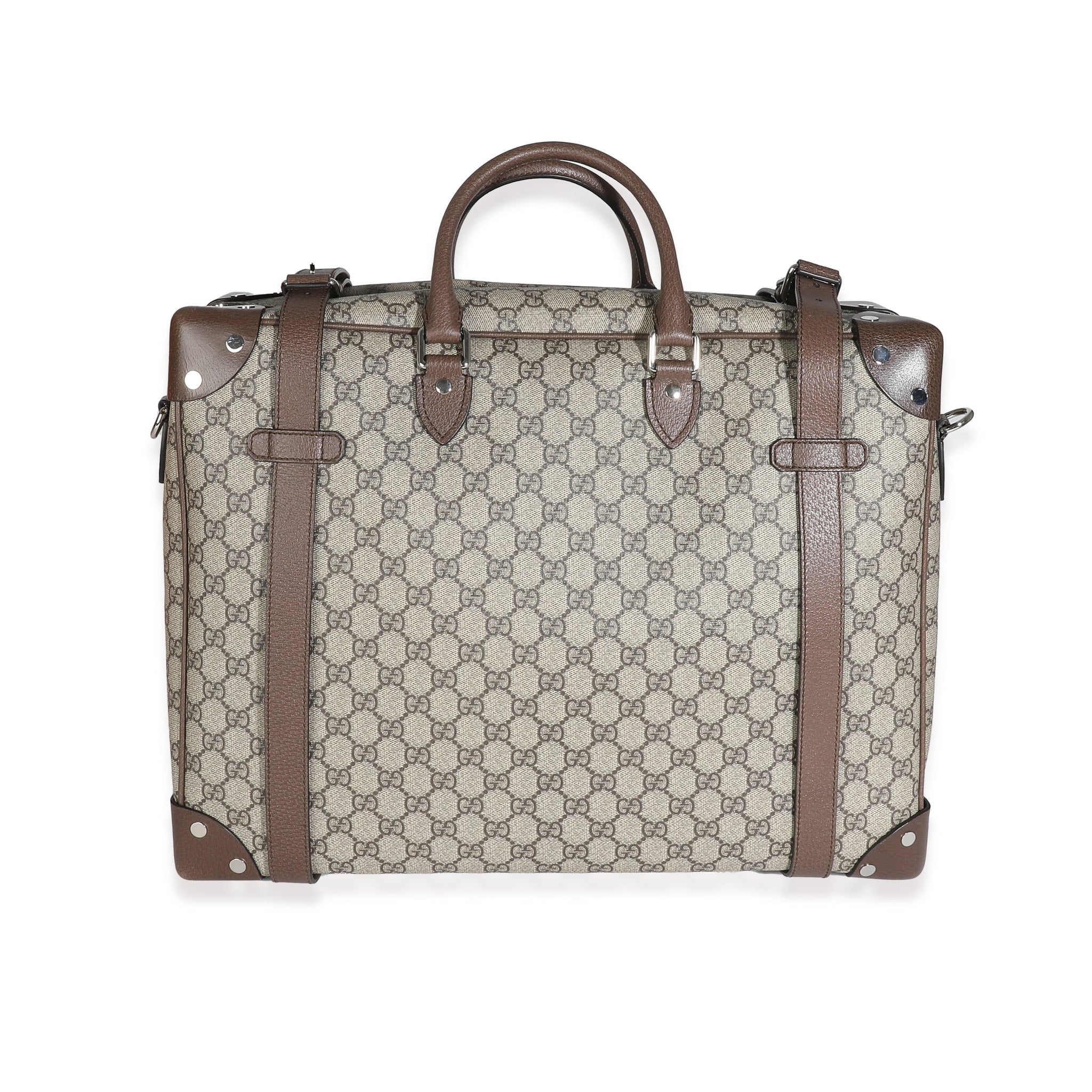 GUCCI Beige GG Supreme Trunk Holdall Tote