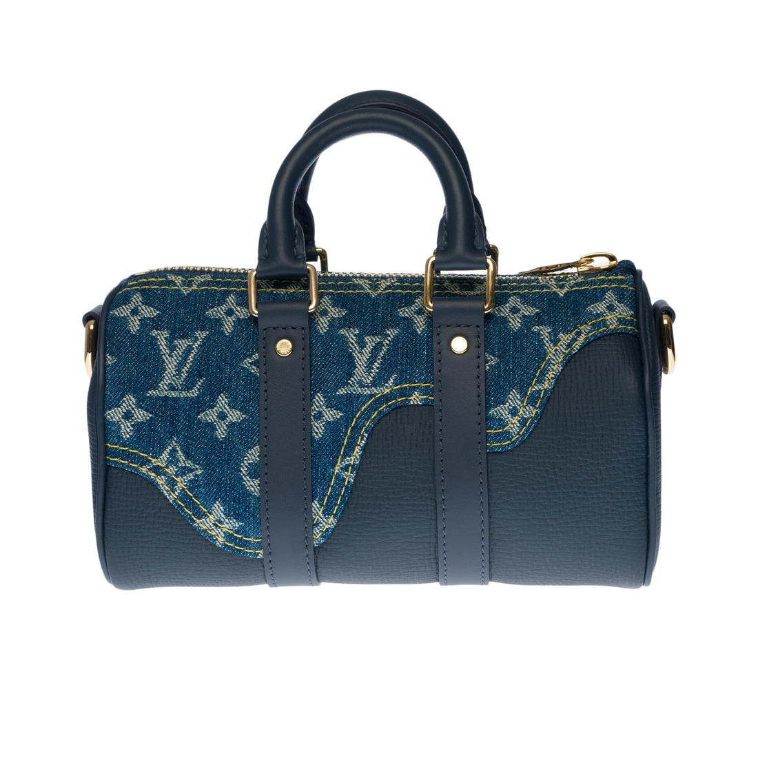 LOUIS VUITTON BRAND NEW-Limited edition keepall XS strap in blue denim by Nigo
