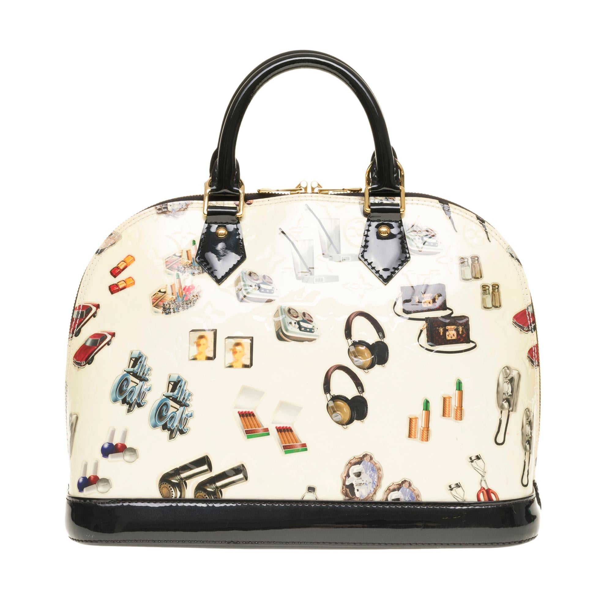 LOUIS VUITTON COLLECTOR Alma "Sticker Animation" handbag by Nicolas Ghesquiere