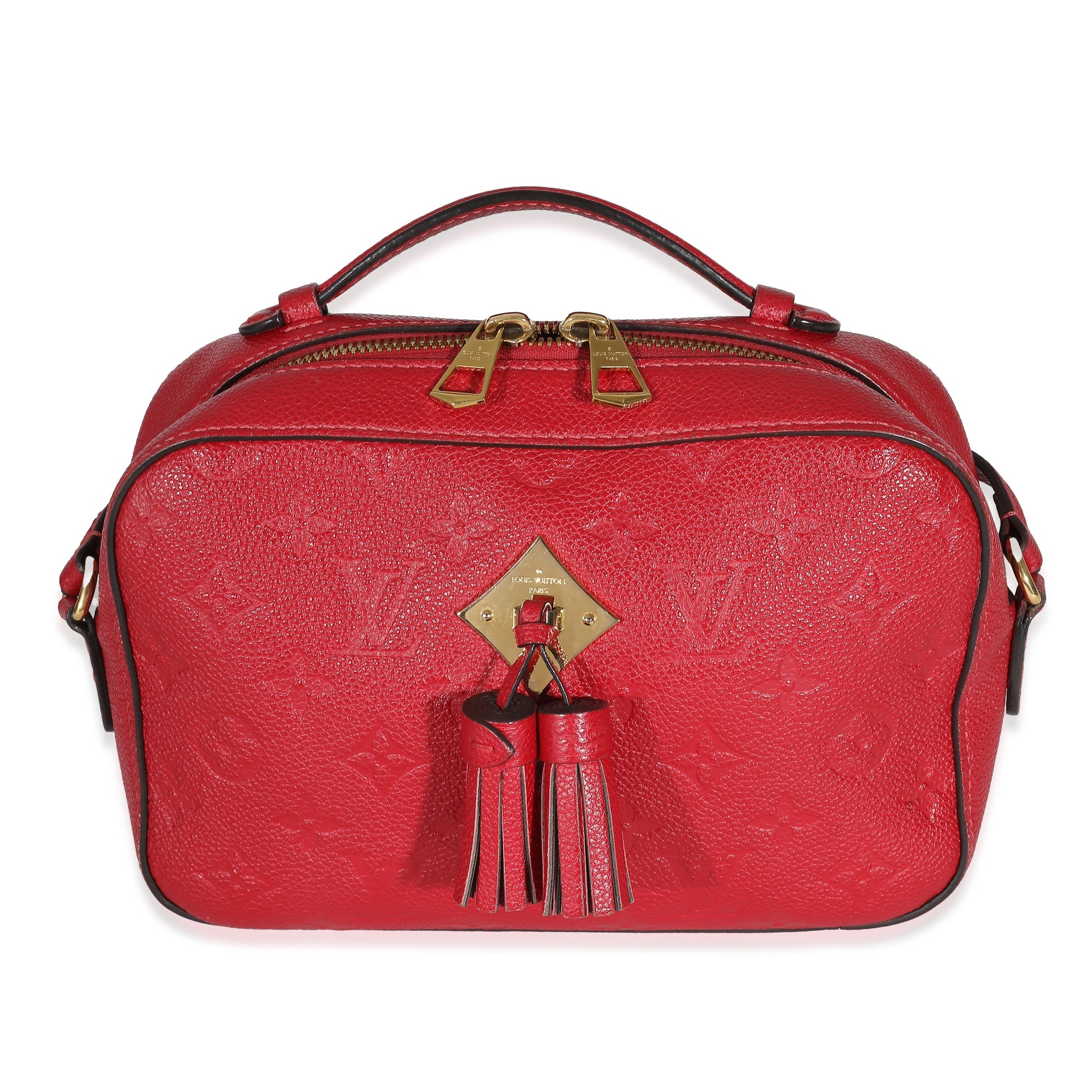 LOUIS VUITTON Red Monogram Empreinte Saintonge Crossbody