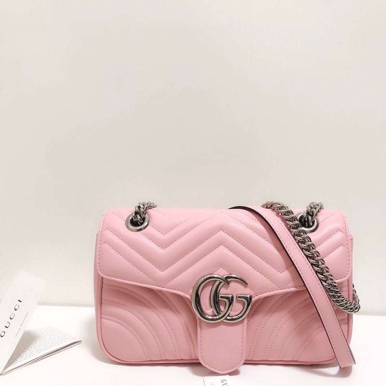 gg Marmont Small Matelassé Shoulder Bag Dusty Pink Matelassé Chevron For Womtlm 10in/26cm gg ?443497 DTDIT 5729