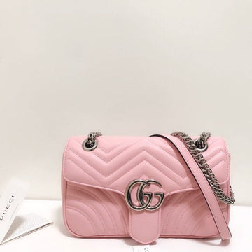 gg Marmont Small Matelassé Shoulder Bag Dusty Pink Matelassé Chevron For Womtlm 10in/26cm gg ?443497 DTDIT 5729