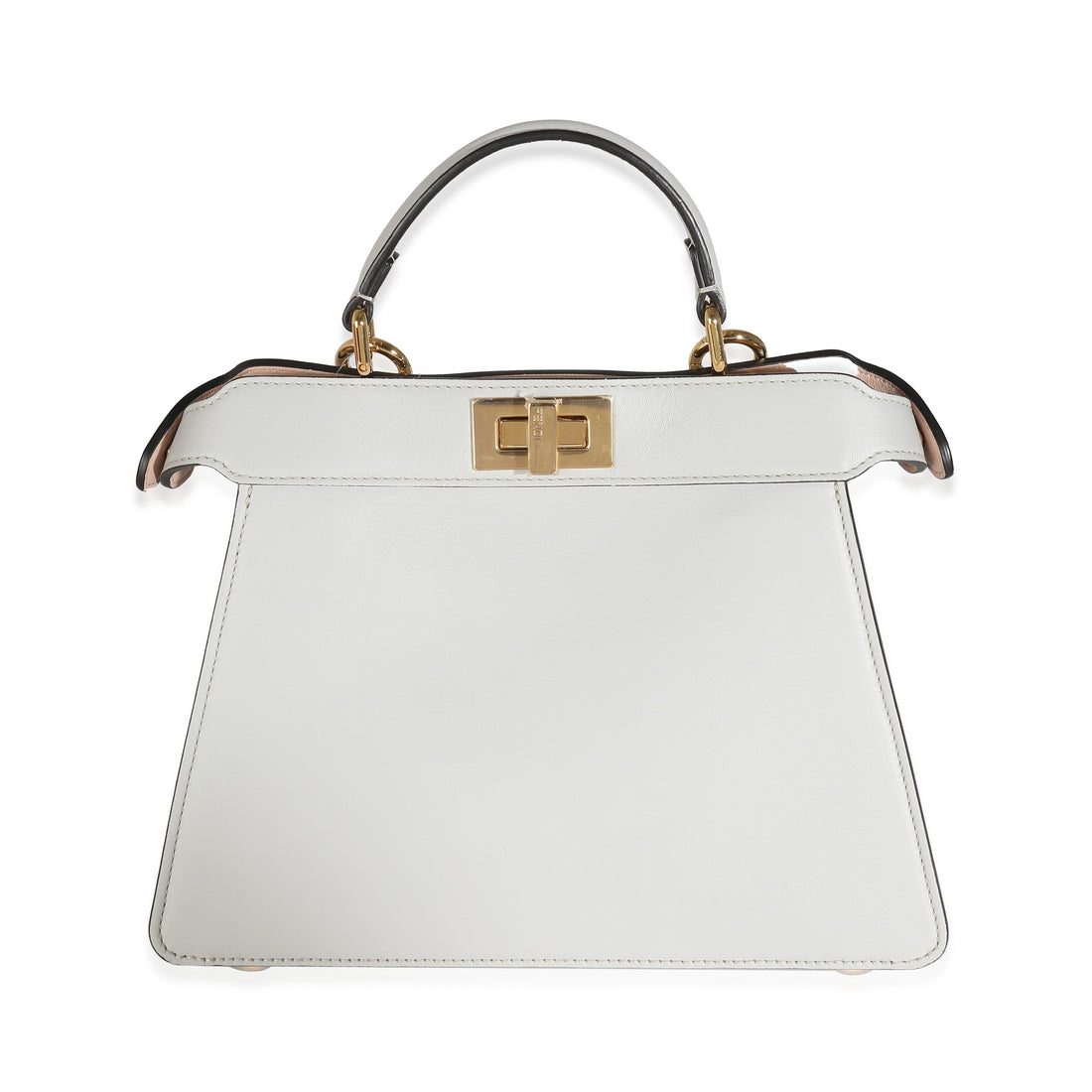 FENDI Grey Light Rose Shiny Nappa Small IseeU Peekaboo