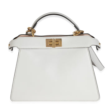 FENDI Grey Light Rose Shiny Nappa Small IseeU Peekaboo