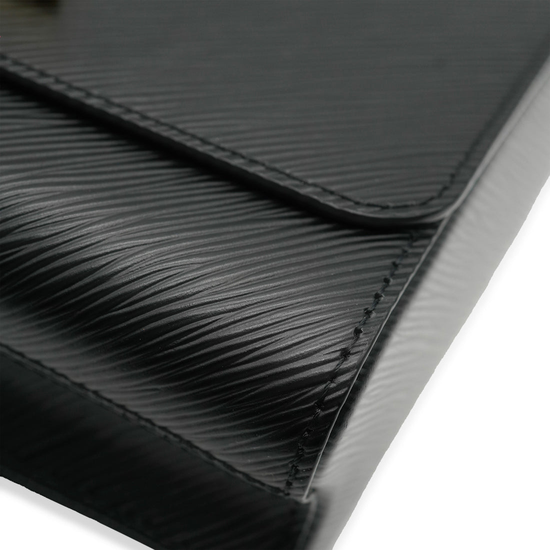 LOUIS VUITTON Black Epi Braided Handle Twist MM