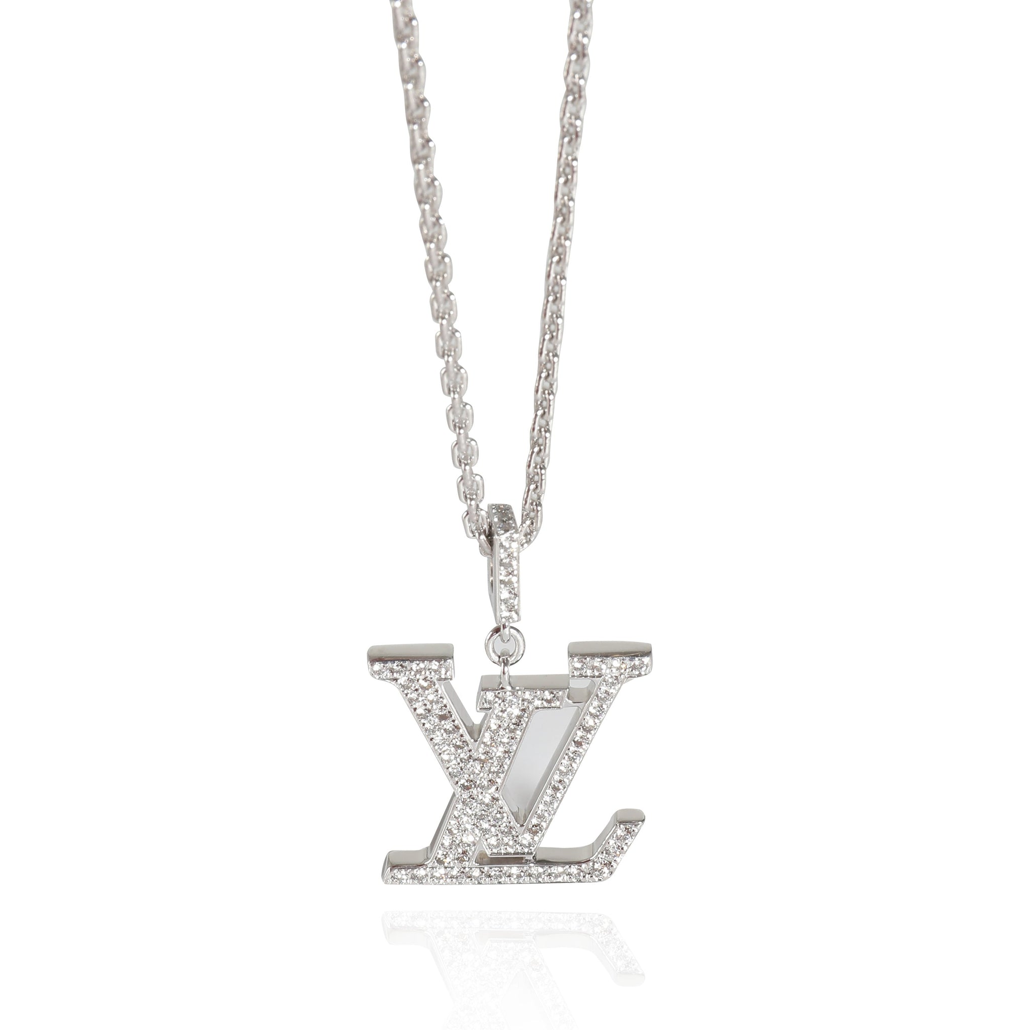 LOUIS VUITTON Idylle Blossom Pendant in 18k White Gold 0.3 CTW
