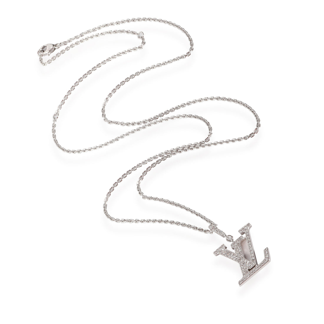 LOUIS VUITTON Idylle Blossom Pendant in 18k White Gold 0.3 CTW