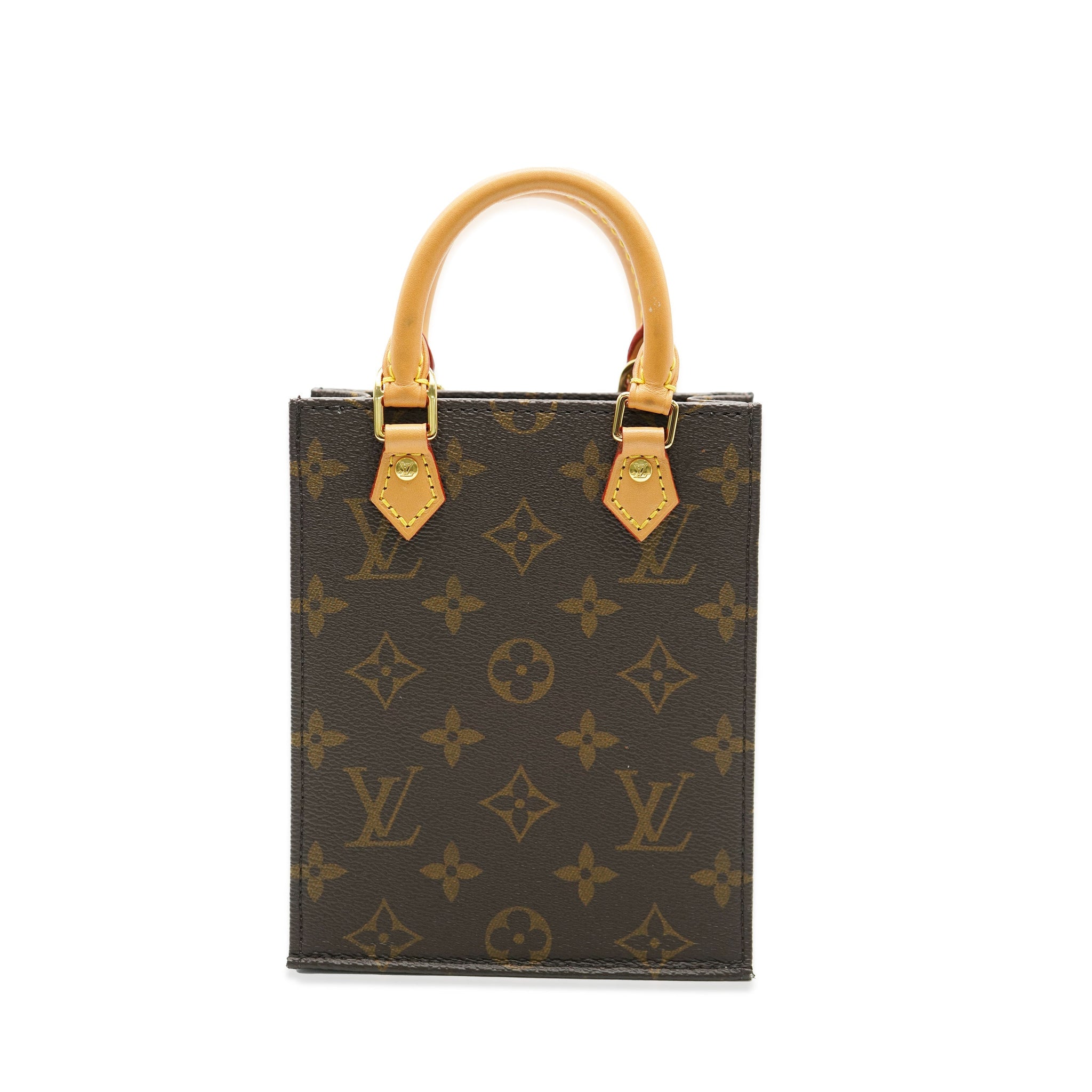 LOUIS VUITTON Brown Monogram Canvas Petit Sac Plat