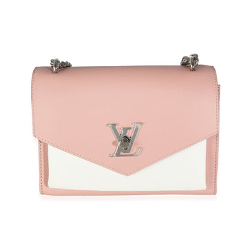 LOUIS VUITTON Pink Cream Tricolour Soft Calfskin MyLockme BB