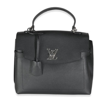 LOUIS VUITTON Black Calfskin Lockme Ever MM