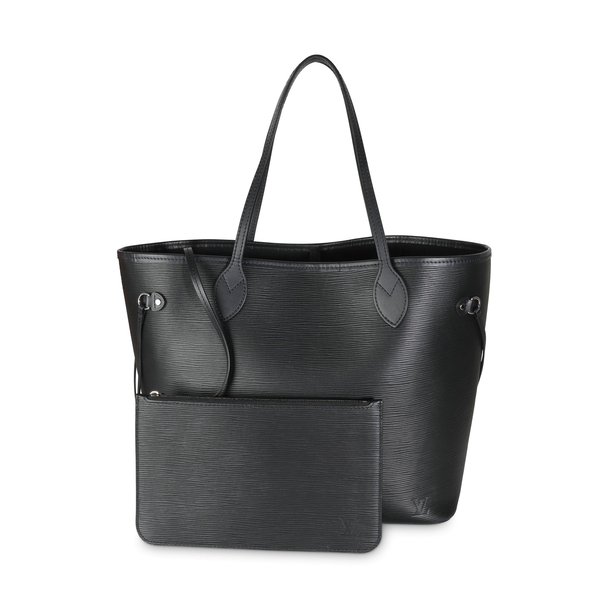 LOUIS VUITTON Black Epi Neverfull MM