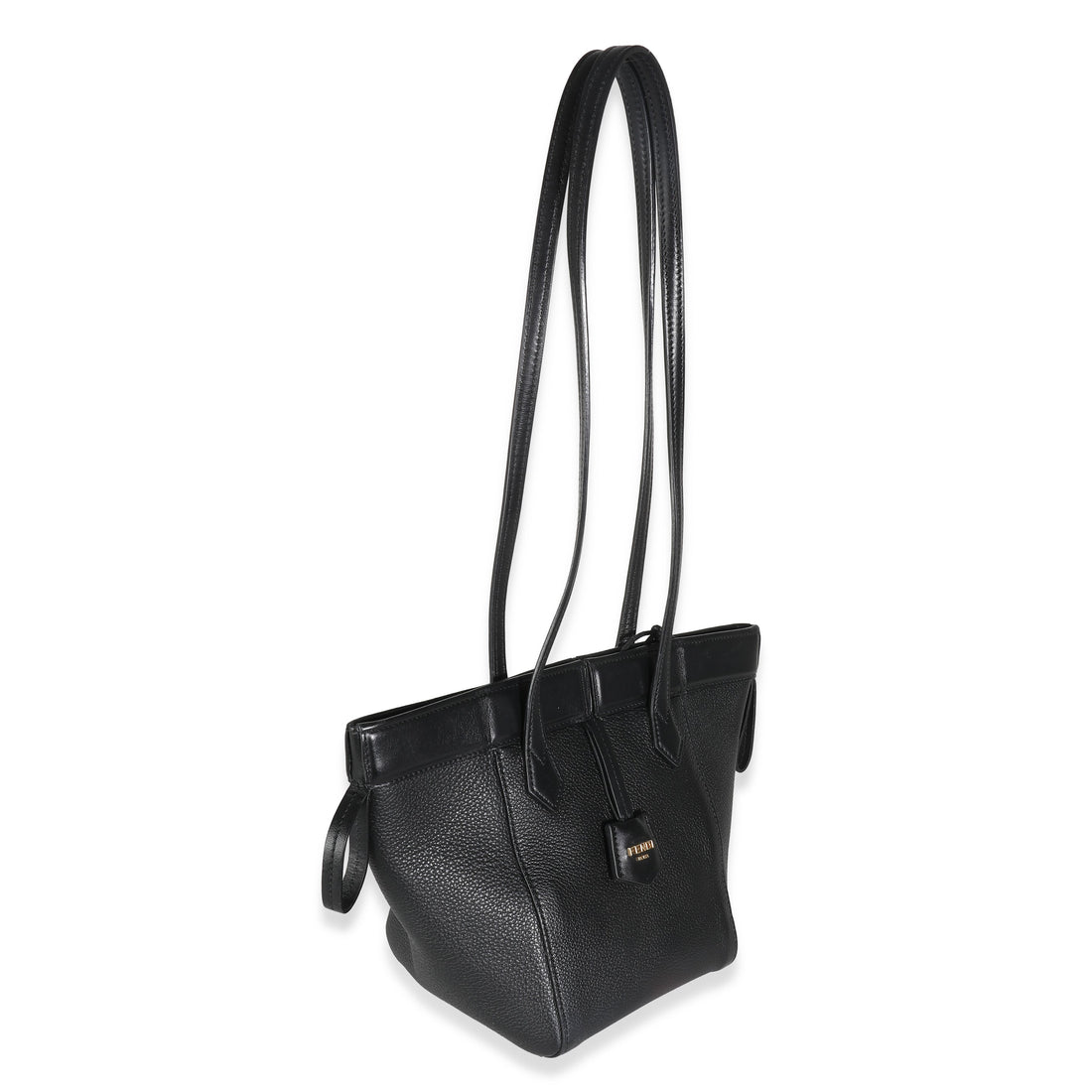 FENDI Black Vitello Mini Origami Tote