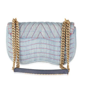 LOUIS VUITTON Blue Denim Patches New Wave Chain MM