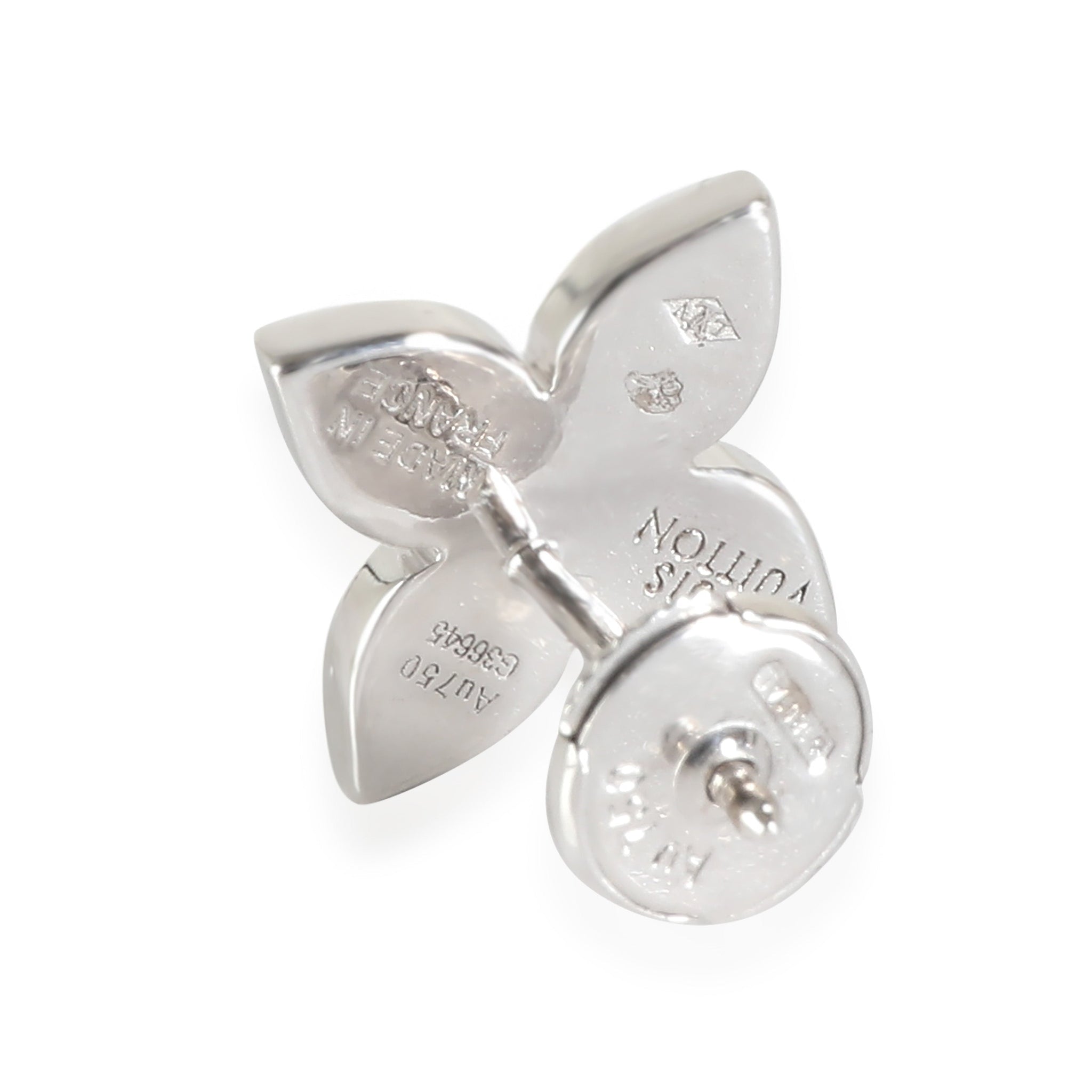 LOUIS VUITTON Idylle Blossom Earrings in 18k White Gold 0.2 CTW